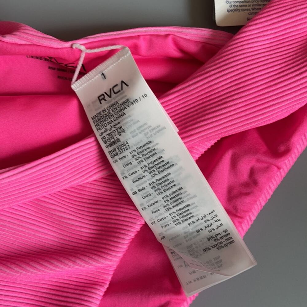 0260 NWT RVCA SALT WASH FRENCH PINK BIKINI BOTTOM - Picture 6 of 8